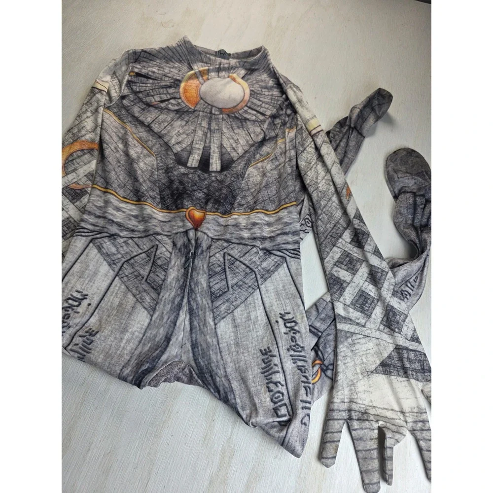 Moon Knight Kids Superhero Costume Set Jumpsuit Mask Cape Grey Cosplay Flawed
